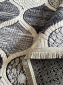 Covor antiderapant gri / white living dormitor 140x200