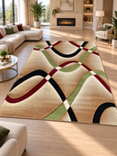 Covor Platinum, Bordo / Bej, Living, Dormitor, COD: 6912A