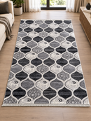 Covor antiderapant gri / white living dormitor 140x200