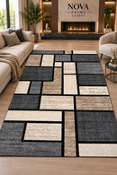 Covor Platinum, gri/bej, Living, Dormitor, COD: 4703A