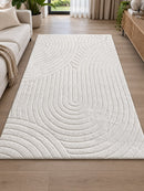 covor plush collection cu model crem / crem